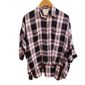 Ralph Lauren Denim & Supply Boxy Plaid Button Down Shirt Size M